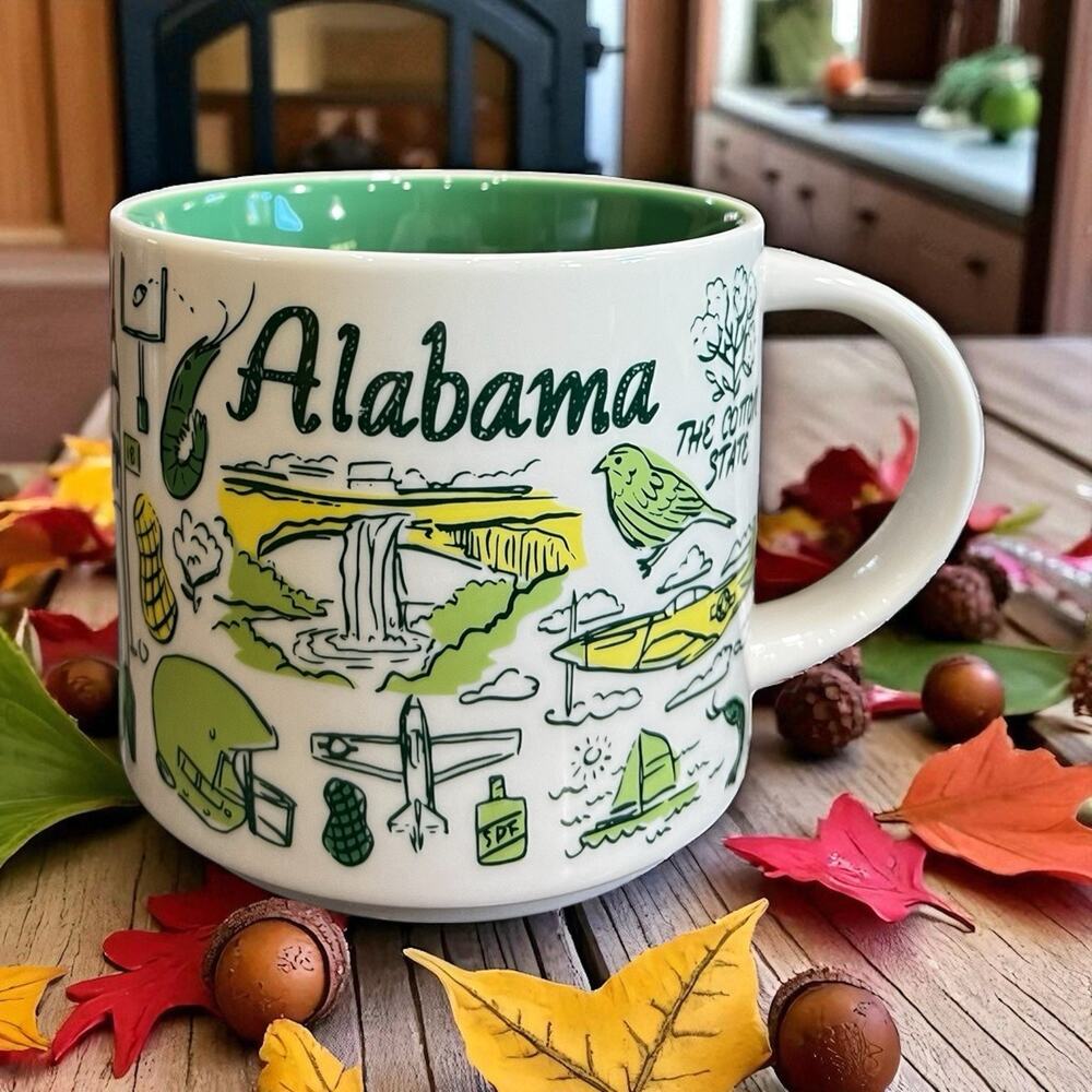 Starbucks Alabama Been There Series Across the Globe 14oz Coffee Mug